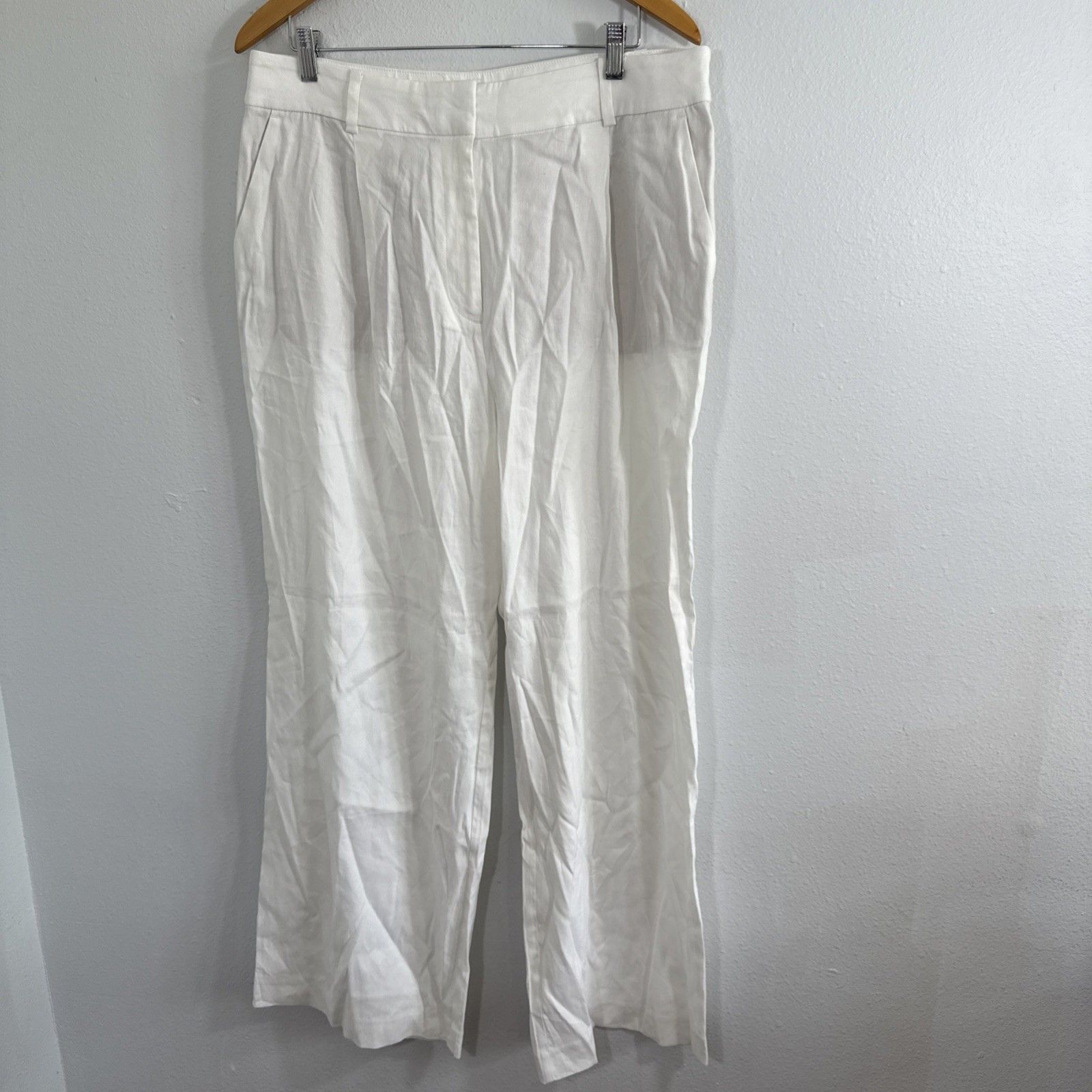 Loft Pants Womens 14 The Peyton Trouser Pleated High Rise Wide Leg Baggy